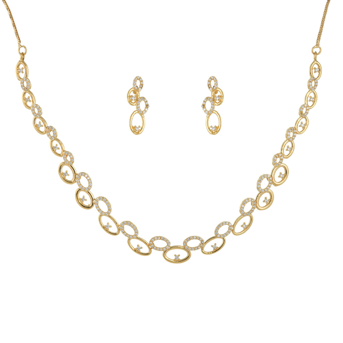 Oval Pendant Necklace Set