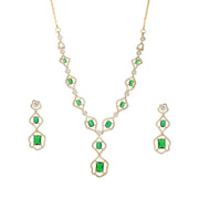 Green Gemstone Necklace Set