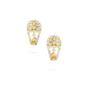 Floral Shaped Diamond Style Earrings