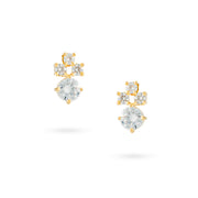 Zircon Cluster Stud Earrings