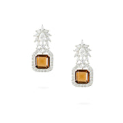 Gold-tone Diamond Drop Earrings