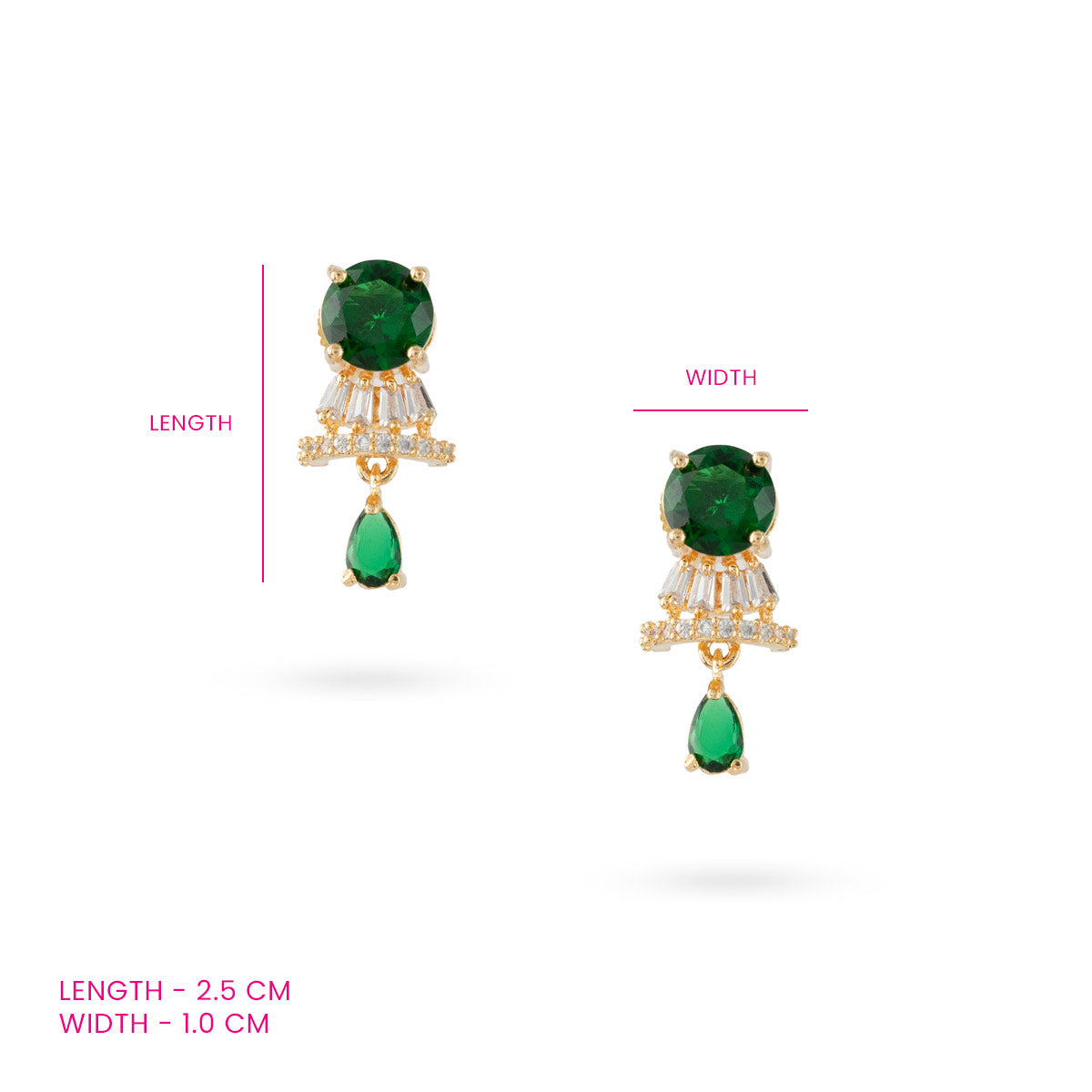 Elegant Emerald Drop Earrings