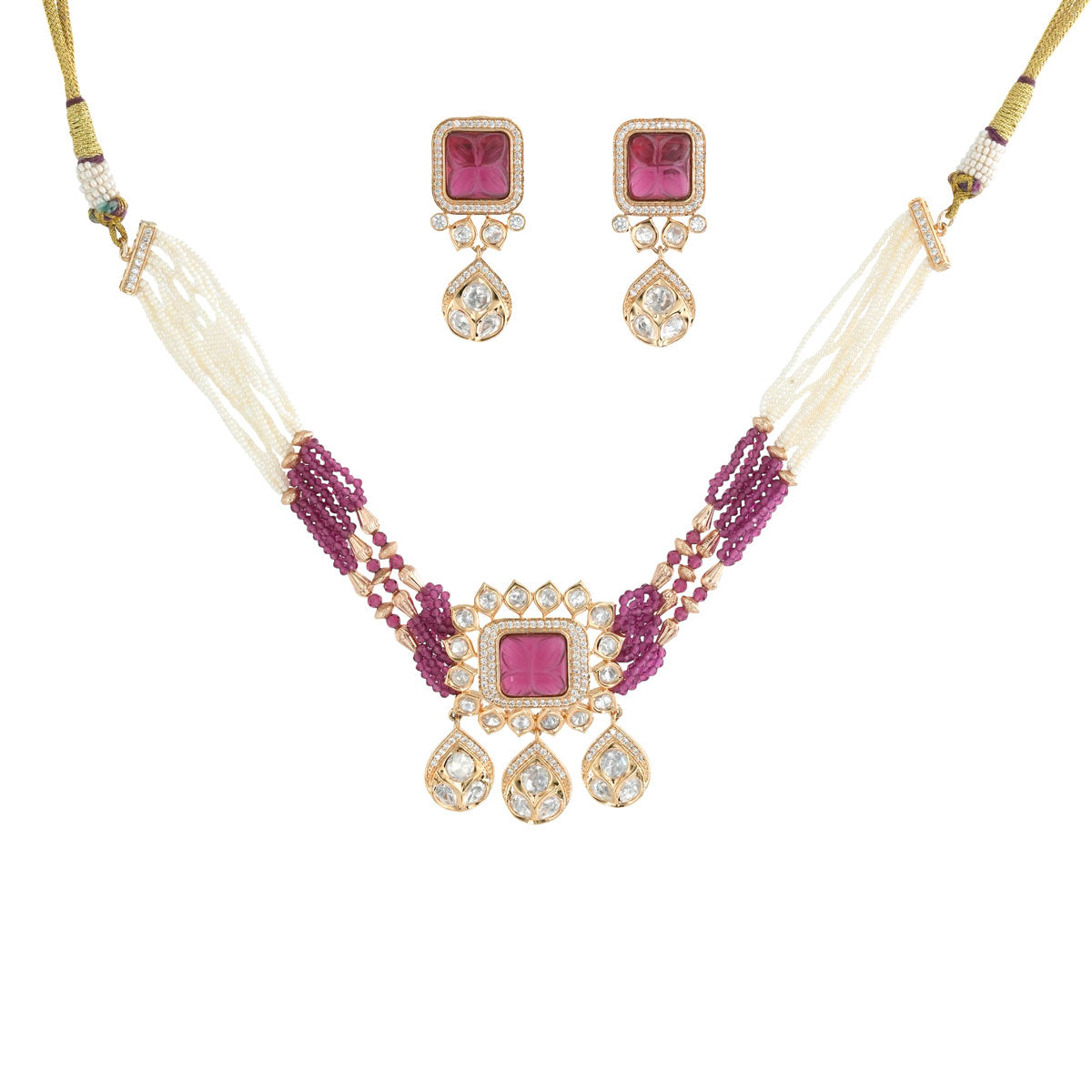 Kundan Premium Necklace with Stone Engraving