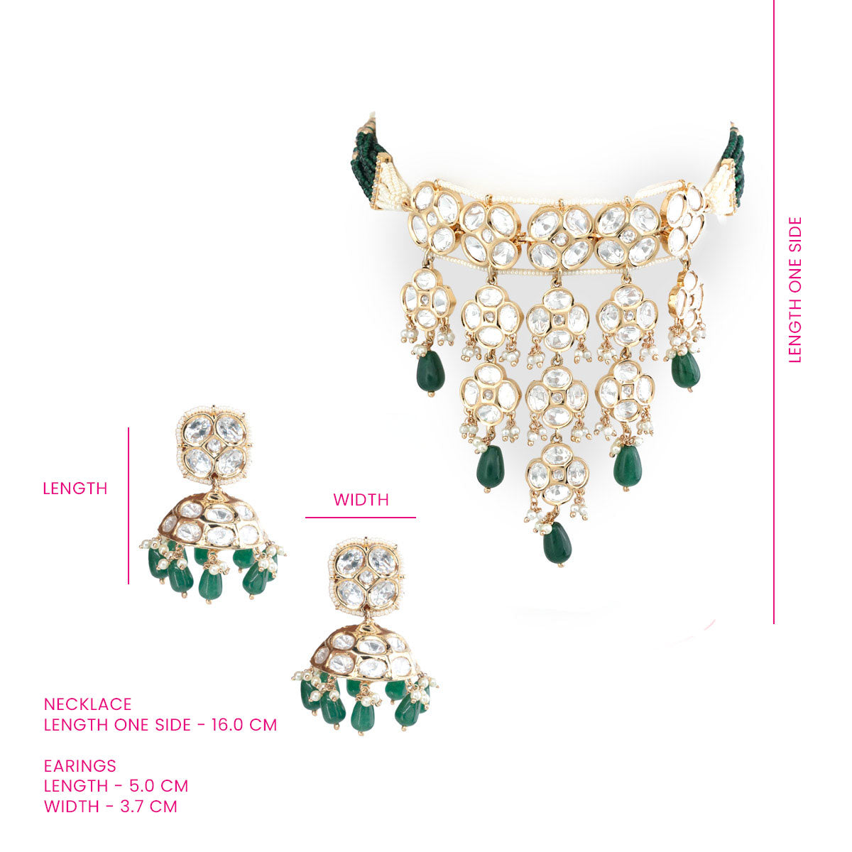 Kundan Pearl Drop Choker Set