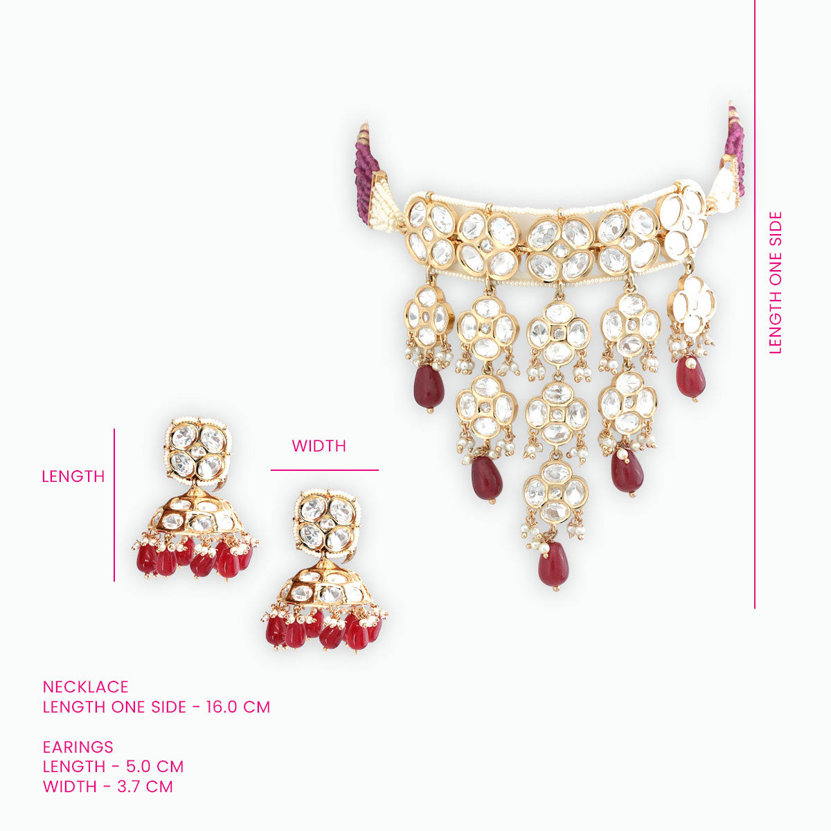 Kundan Pearl Drop Choker Set