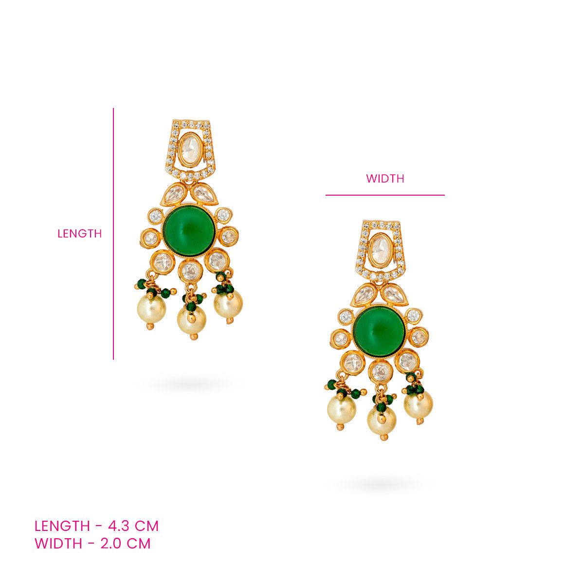 Nityam Kundan Chandbali Earrings