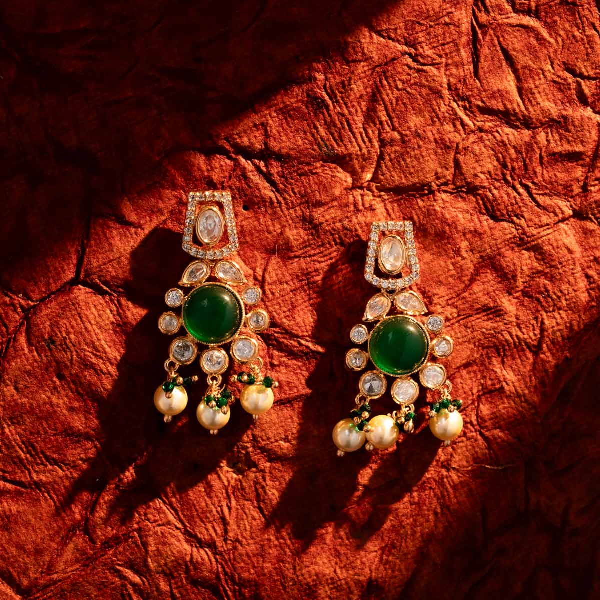 Nityam Kundan Chandbali Earrings