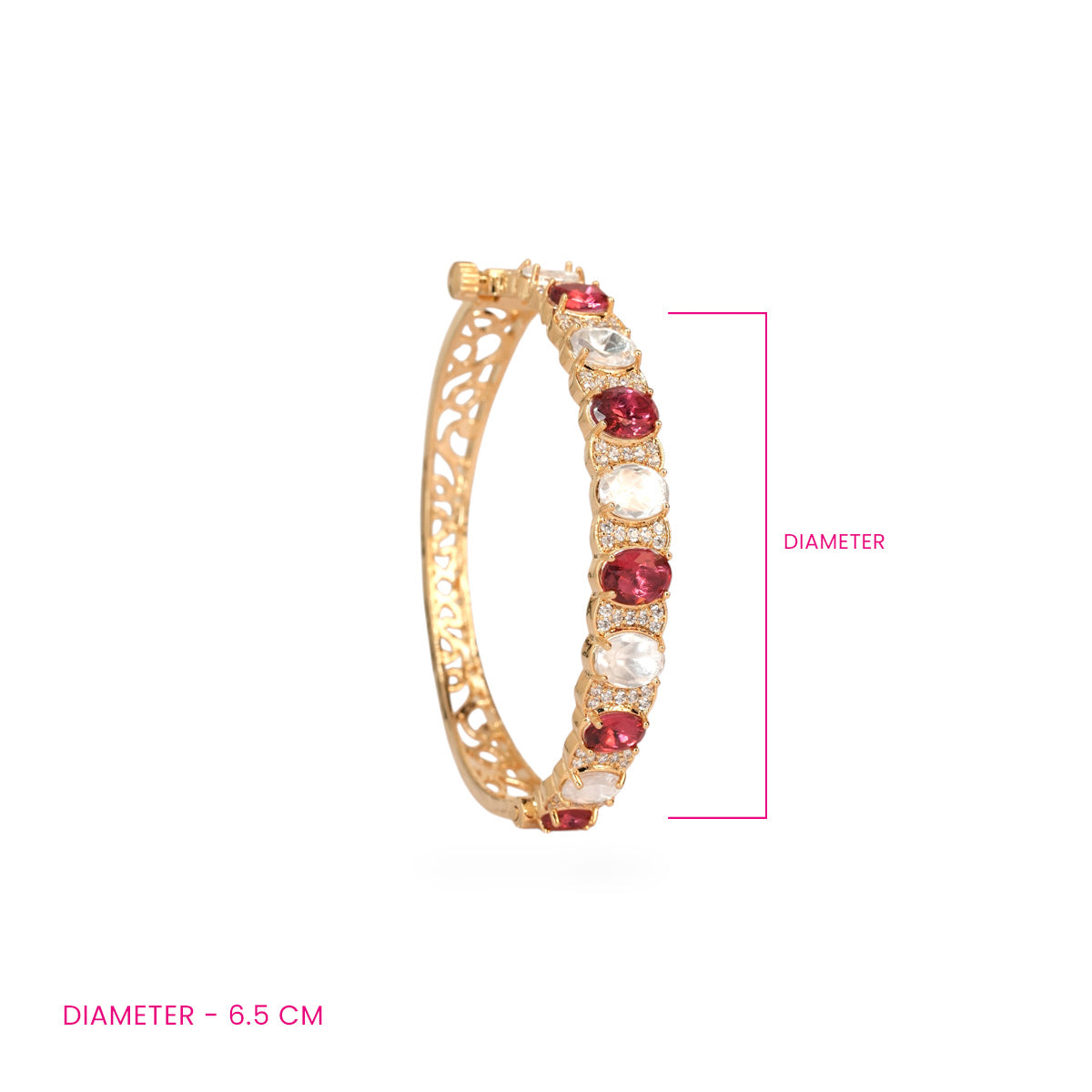 Devika Ruby Kundan Bangle