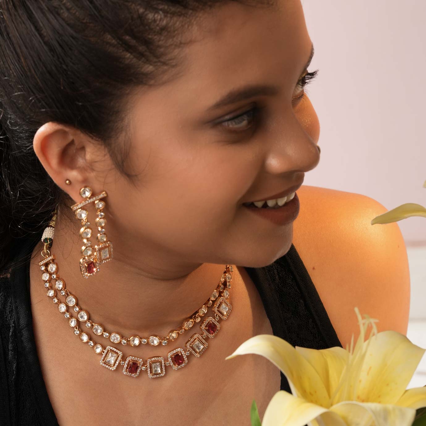 Nayantara Kundan Necklace Set