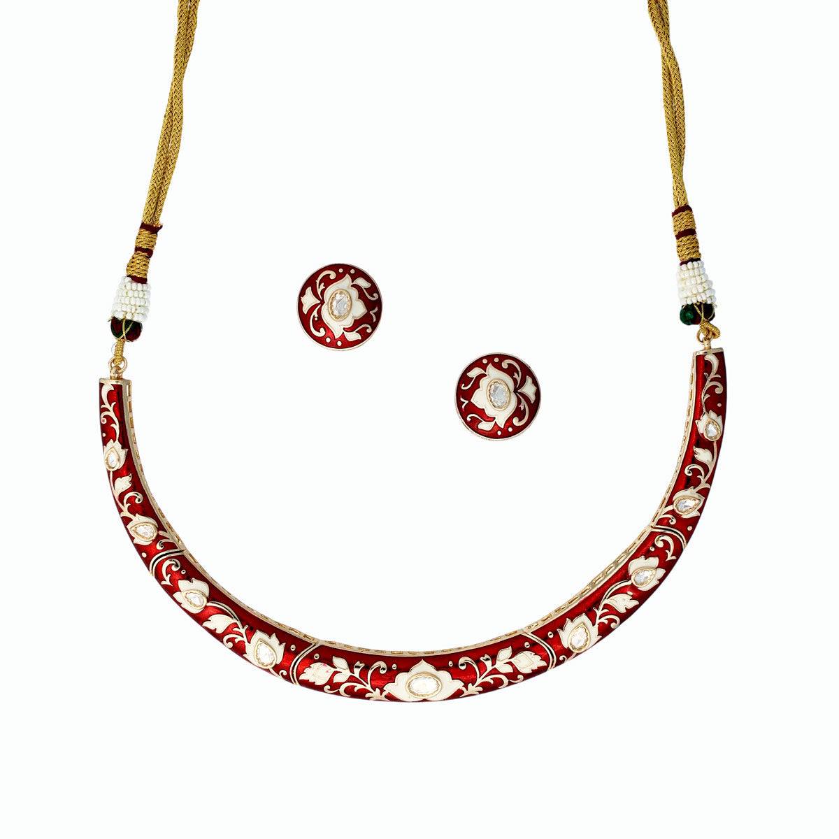 Raktkamal Meenakari Necklace Set