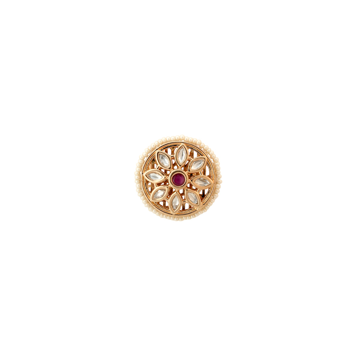 Sitara Pearl Kundan Ring