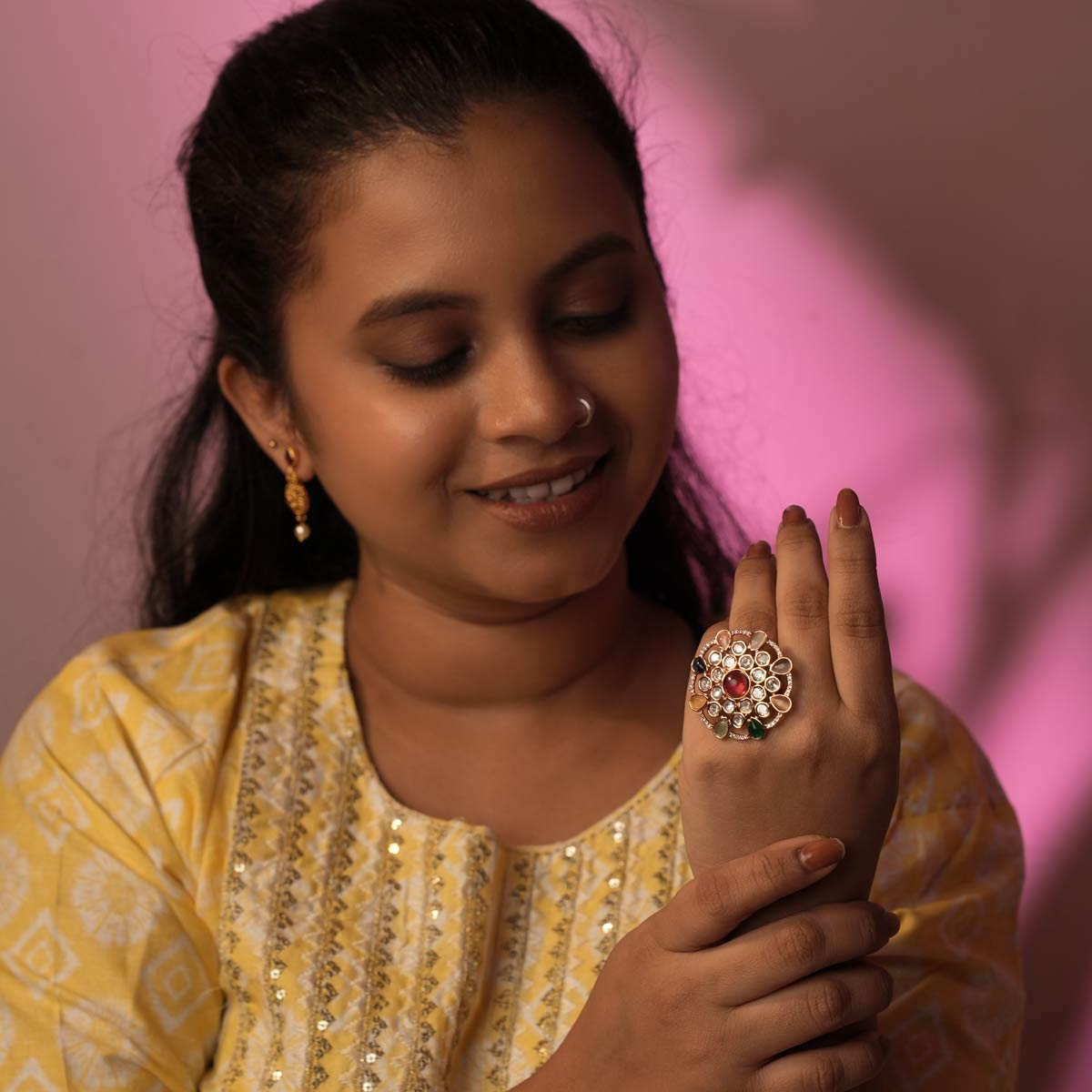 Navratna Kundan Ring