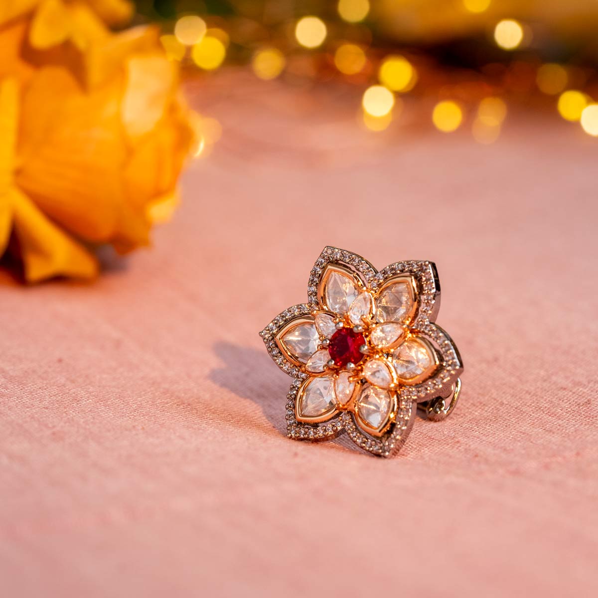 Gulab Kundan Ring