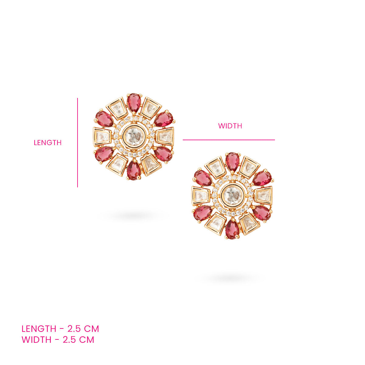 Ruby Sunburst Studs