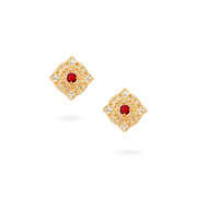 Crimson Glow Studs