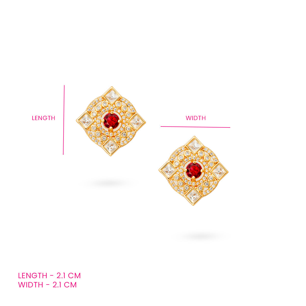 Crimson Glow Studs