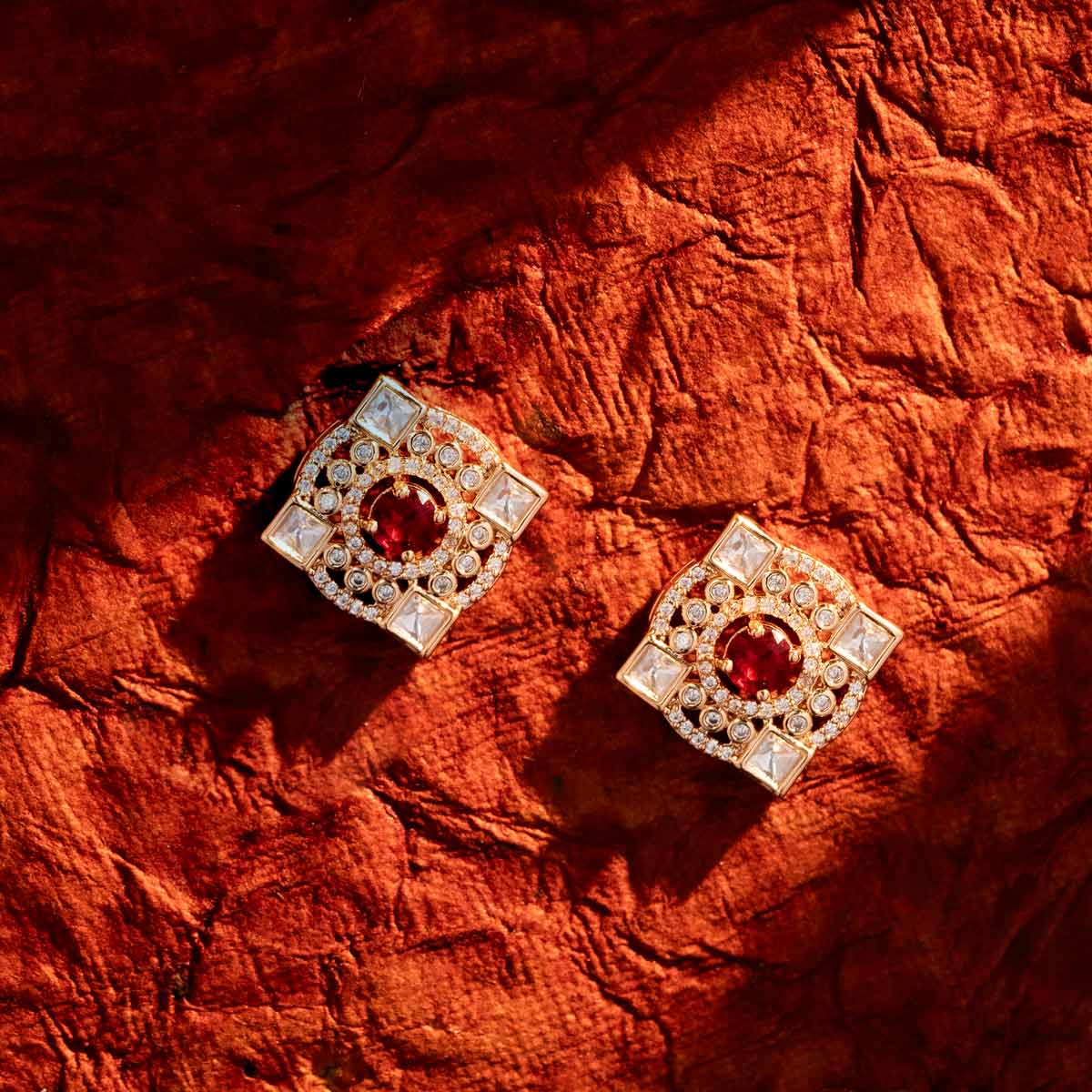 Crimson Glow Studs