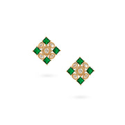 Emerald Mosaic Studs