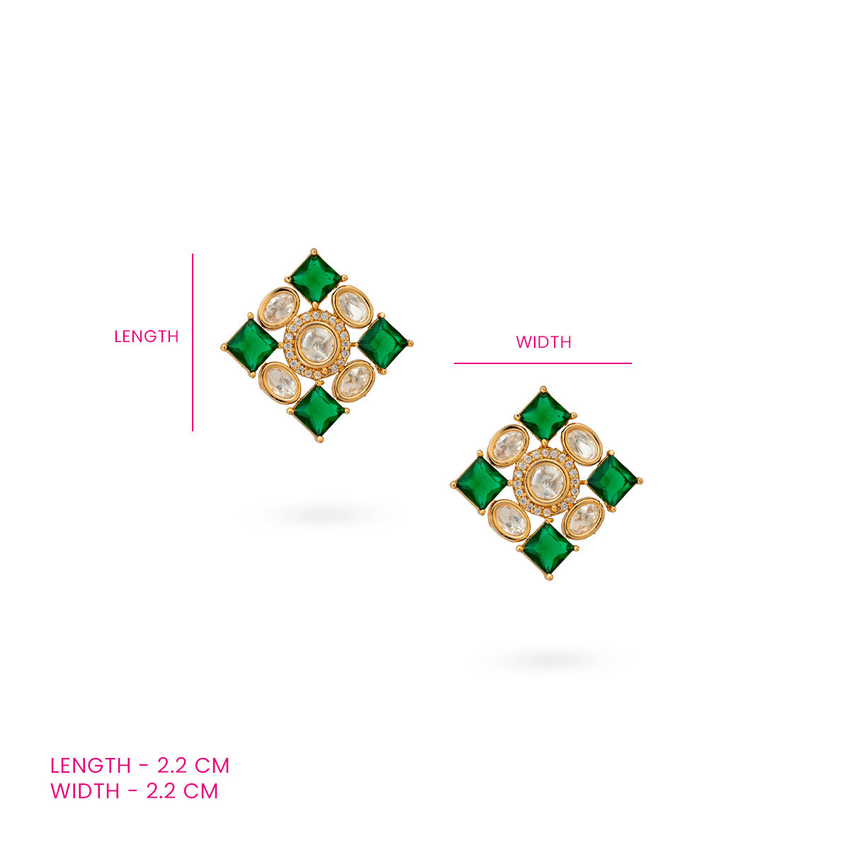 Emerald Mosaic Studs