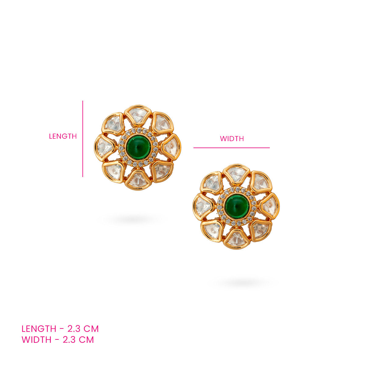 Emerald Daisy Studs