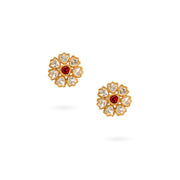 Ruby Petal Studs