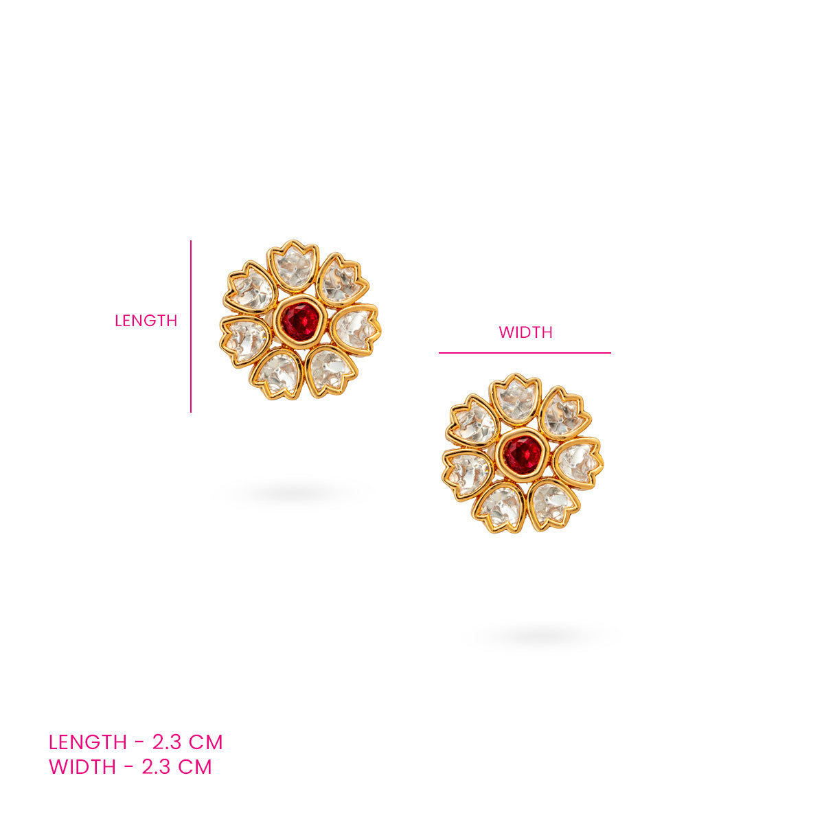 Ruby Petal Studs