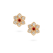 Scarlet Bloom Studs