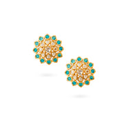 Turquoise Blossom Studs