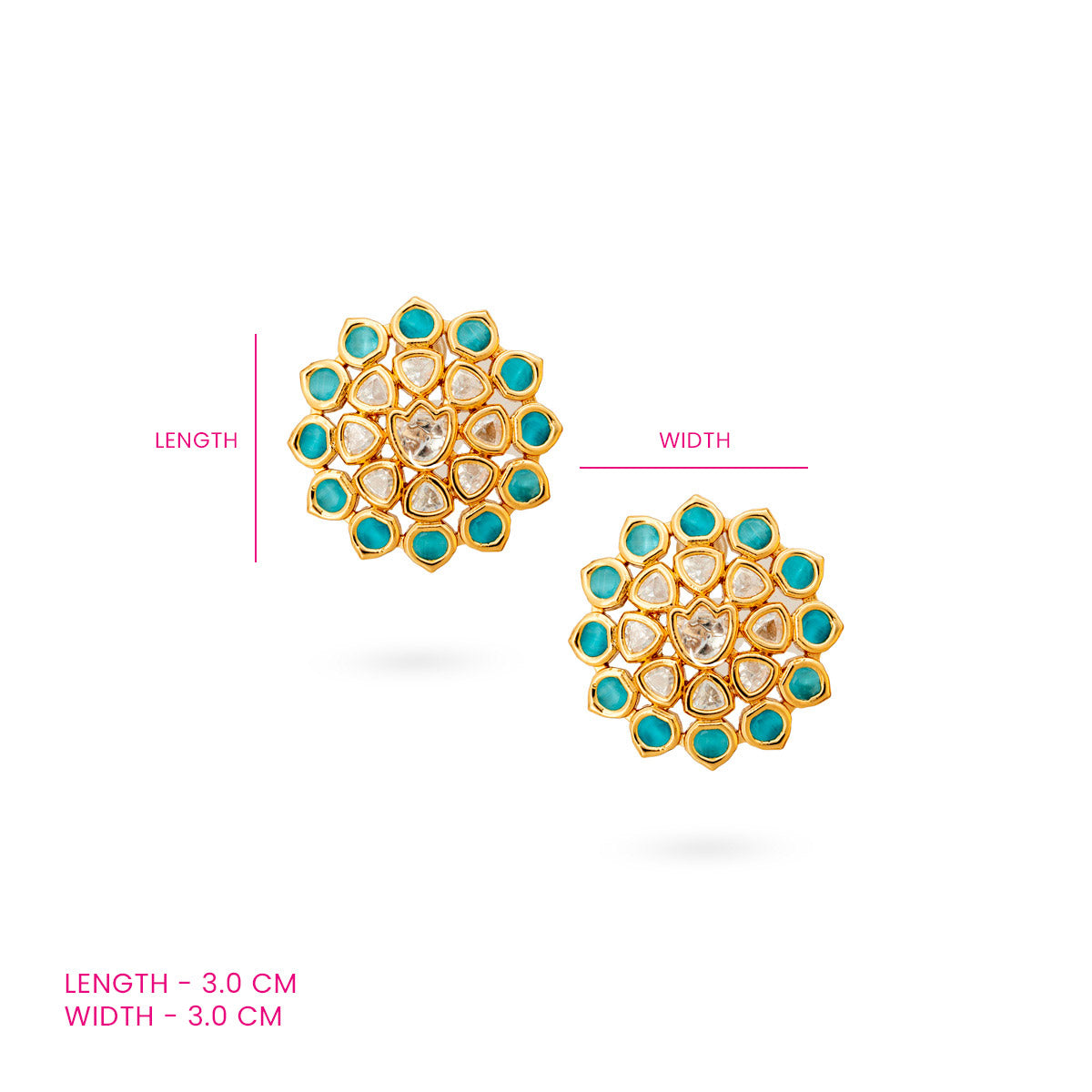 Turquoise Blossom Studs