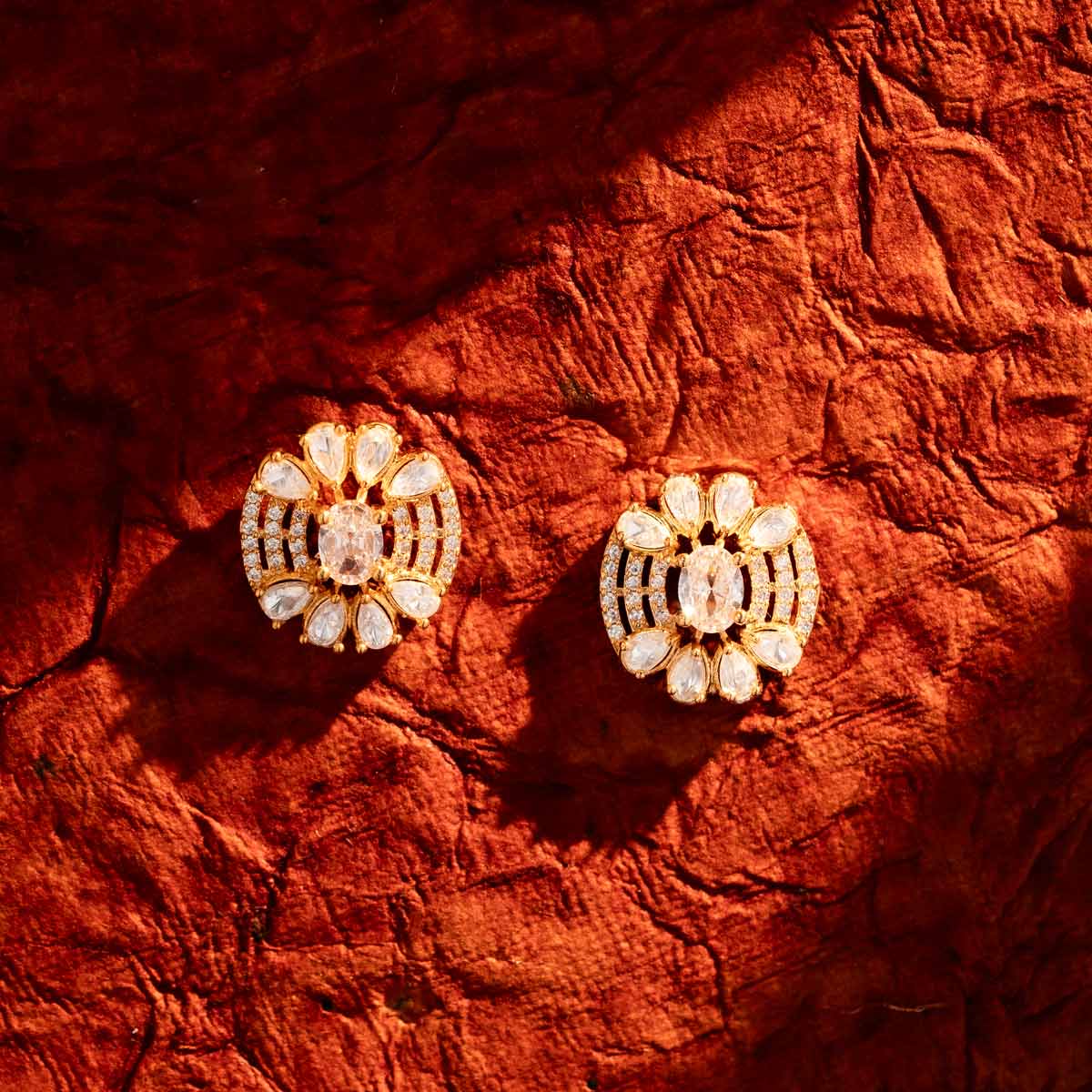 Sunlit Lotus Studs