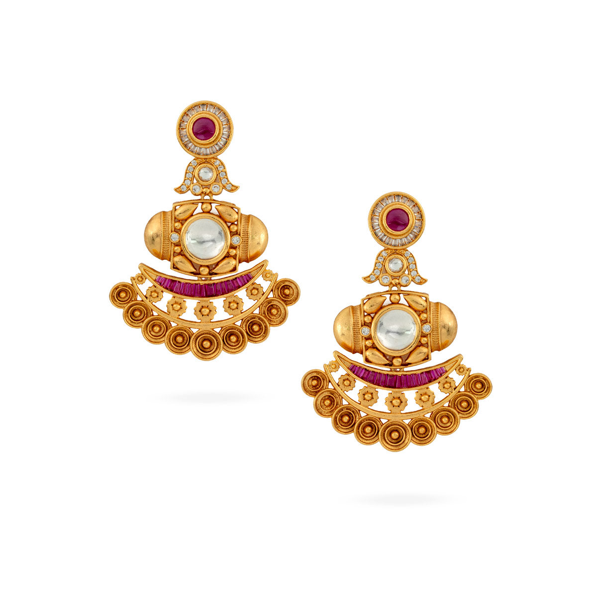 Royal Heritage Gold-Plated Kundan Earrings