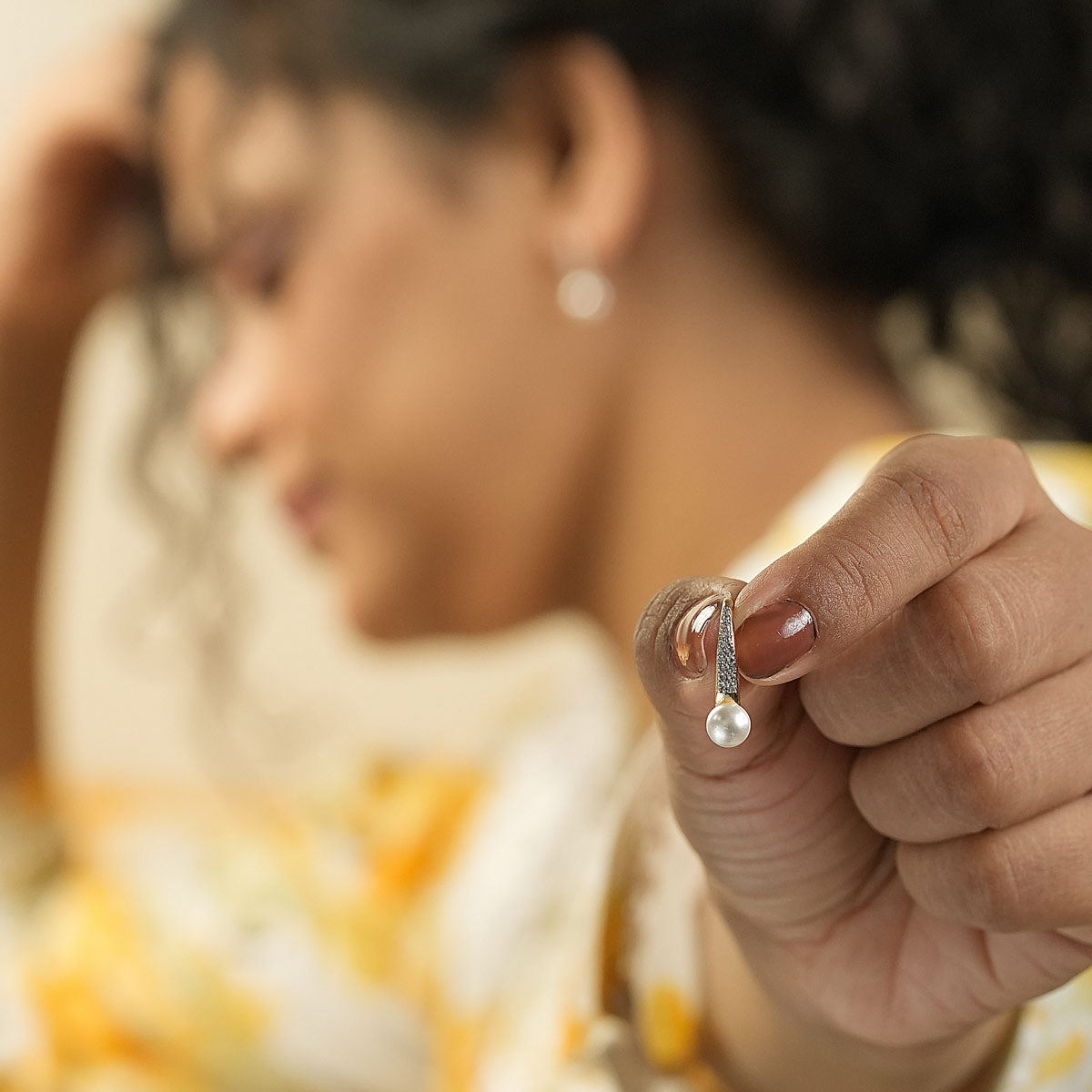 Elegant Pearl Hook Earrings with CZ Accents