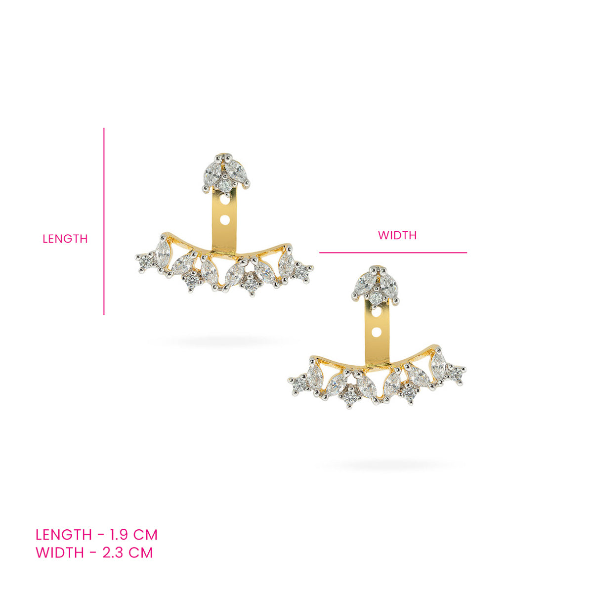 Starburst Dual Style CZ Ear Jackets