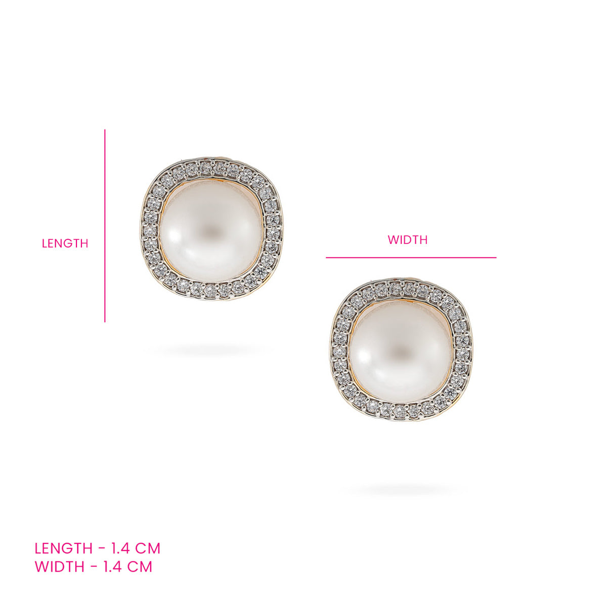 Lustrous Pearl Halo Stud Earrings