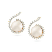 Twirl of Elegance Pearl Earrings