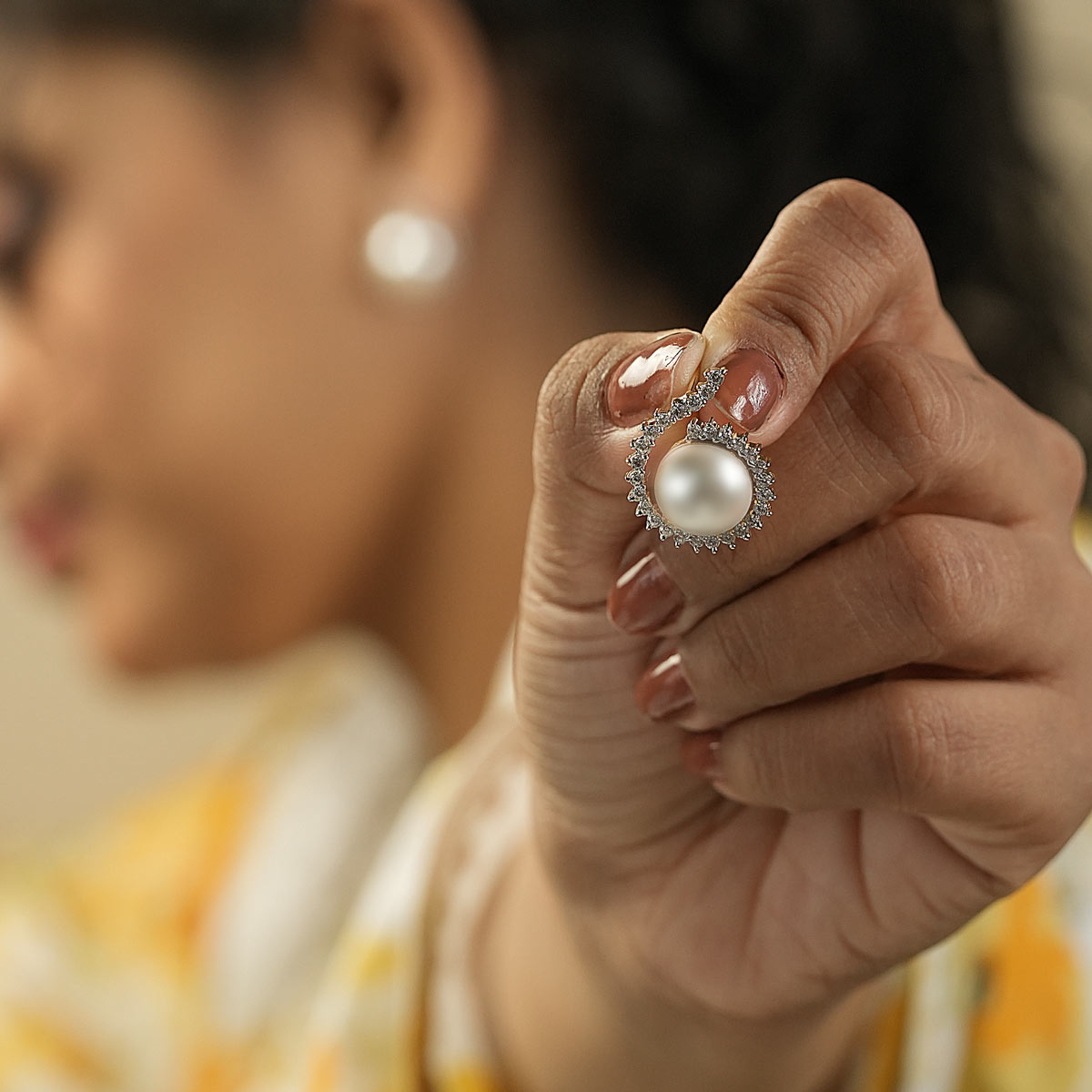 Twirl of Elegance Pearl Earrings