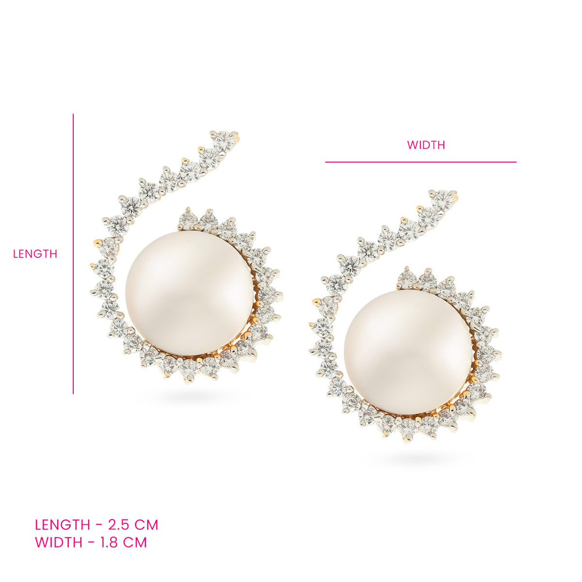 Twirl of Elegance Pearl Earrings