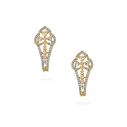 Royal Charm Gold-CZ Filigree Earrings