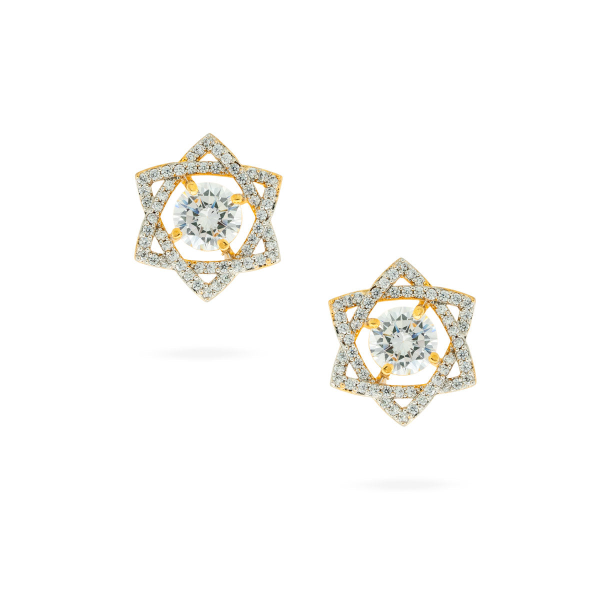 Celestial Glow Starburst Stud Earrings