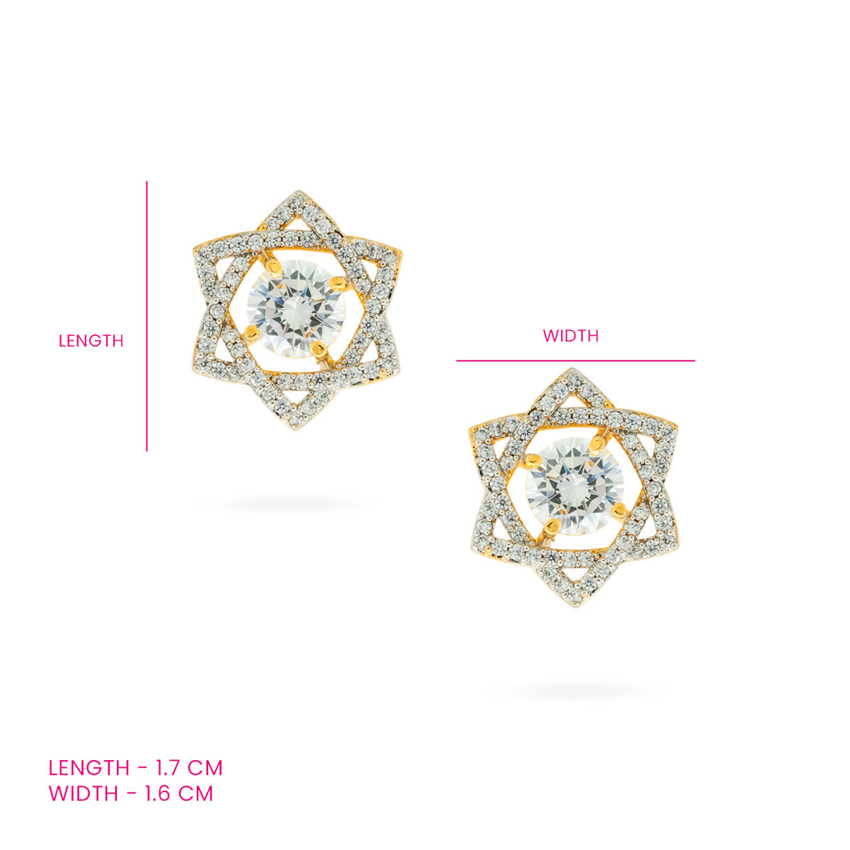 Celestial Glow Starburst Stud Earrings