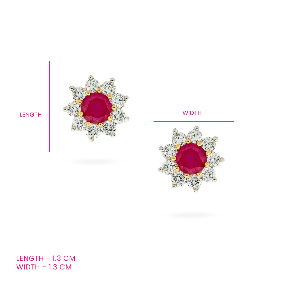 Gulabi Sitara Studs