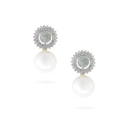 Moonstone Elegance Pearl Drop Earrings