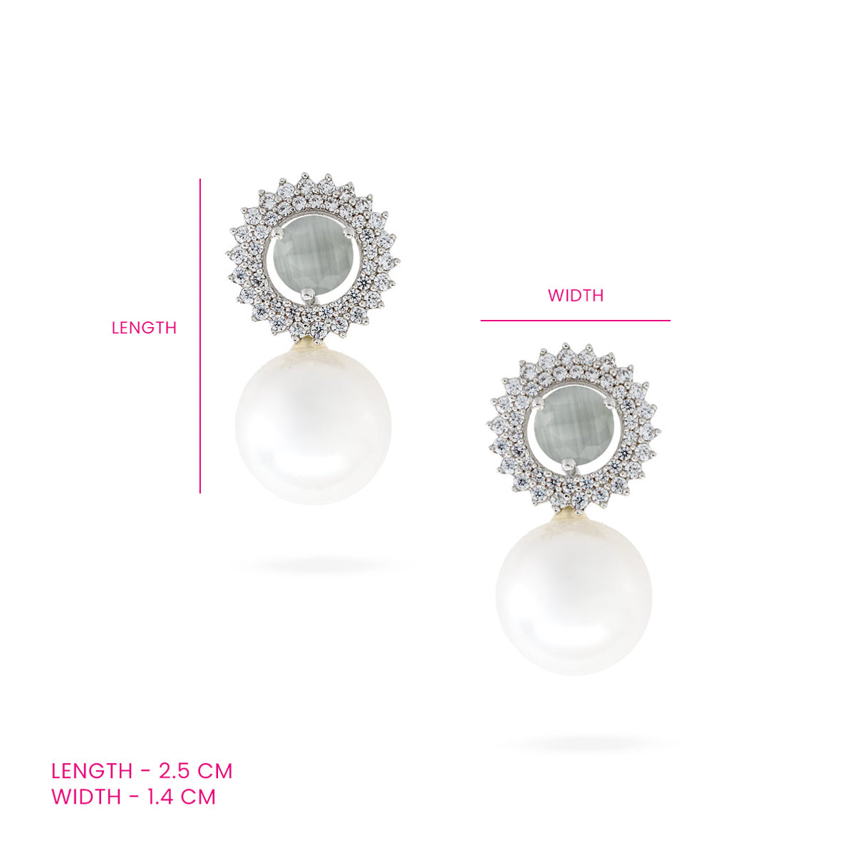 Moonstone Elegance Pearl Drop Earrings