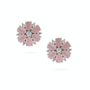 Blush Bloom Crystal Floral Earrings