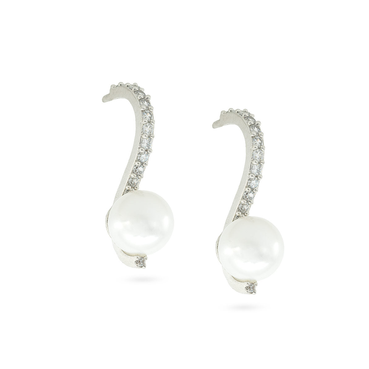 Swan Grace Pearl Drop Earrings