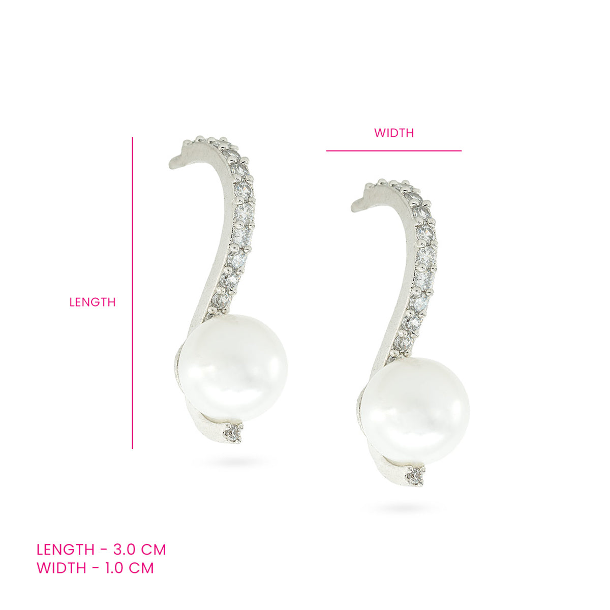 Swan Grace Pearl Drop Earrings