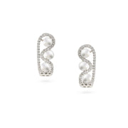 Triple Pearl Cascade Earrings