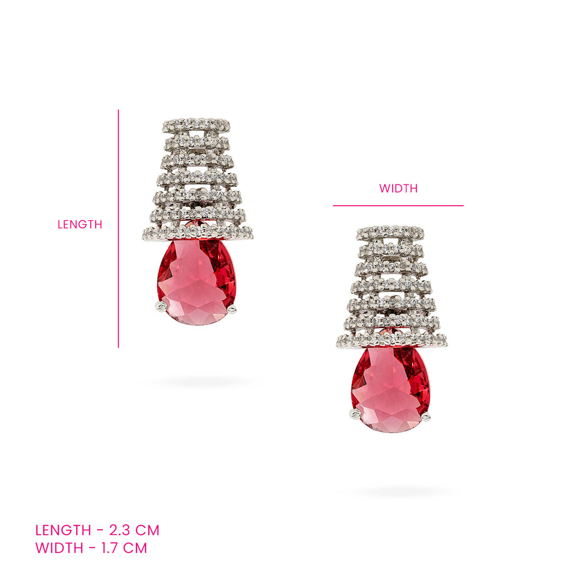 Scarlet Tower Drop Earrings