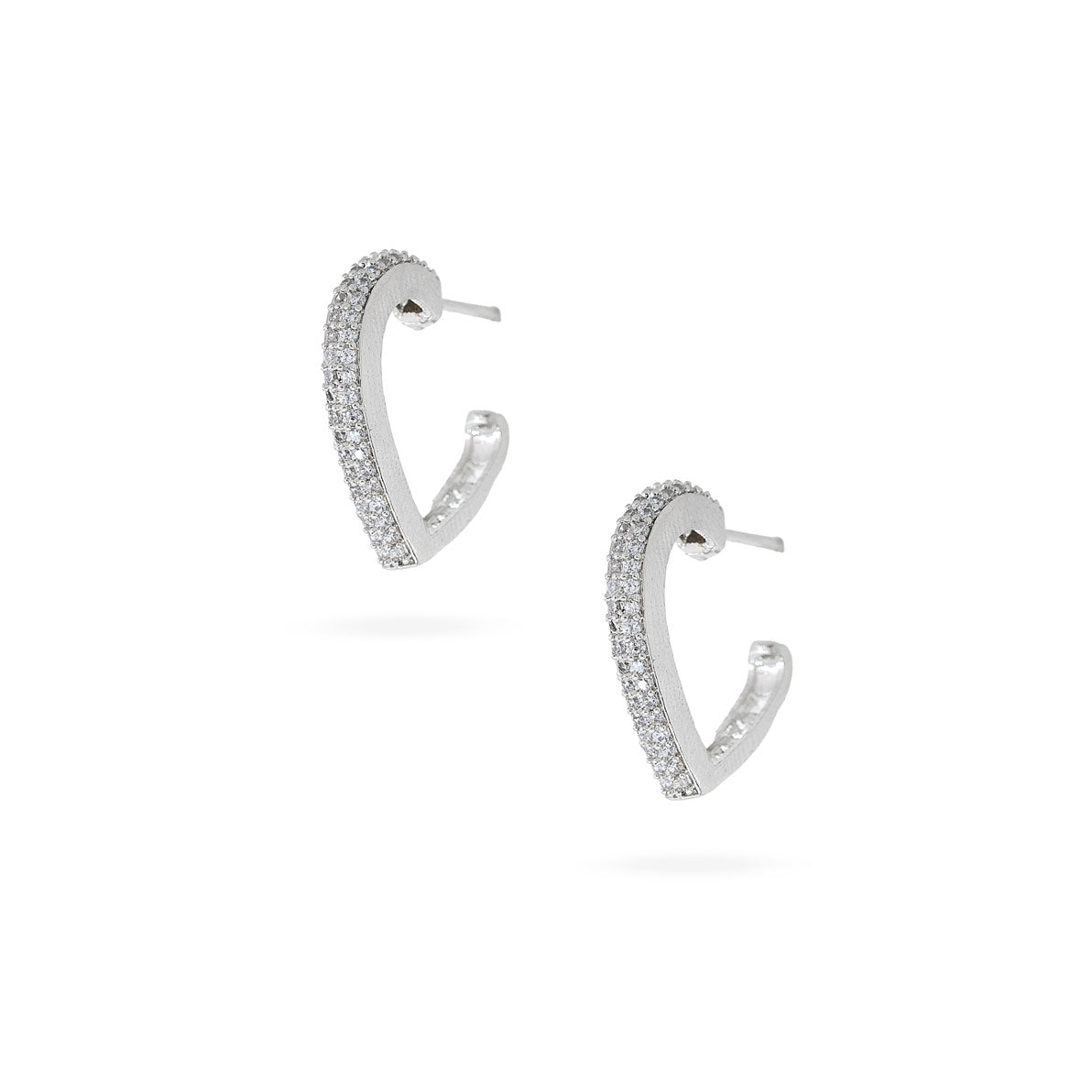 Elegant V-Curve CZ Hoops