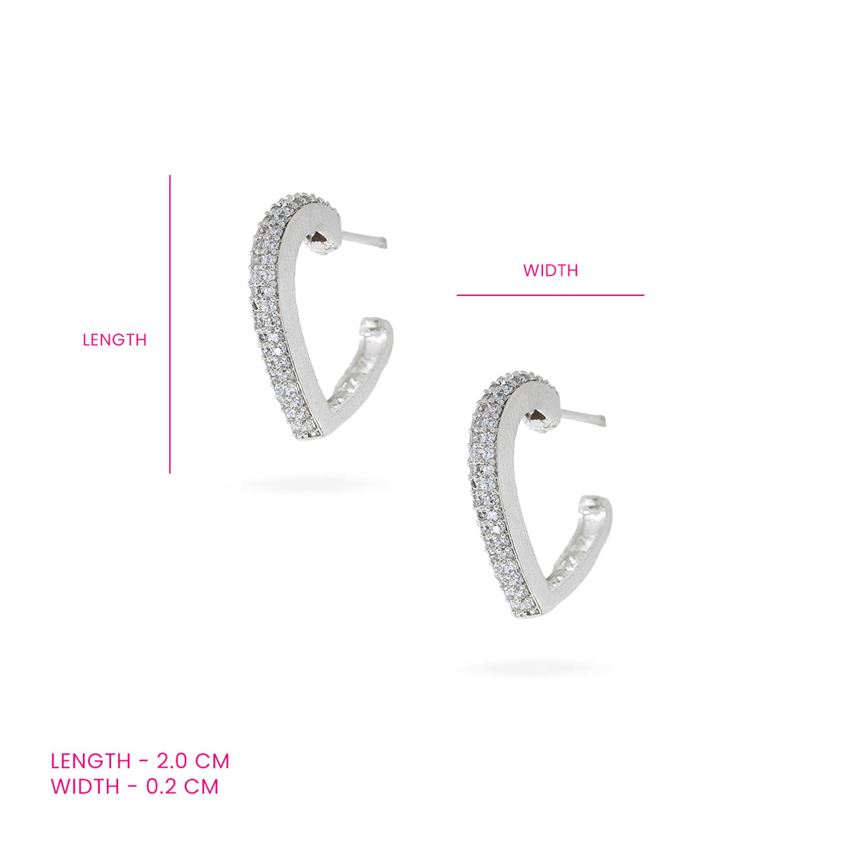 Elegant V-Curve CZ Hoops